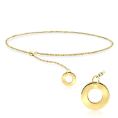 Gold Plated Donut Silver Bracelet BRS-448-GP